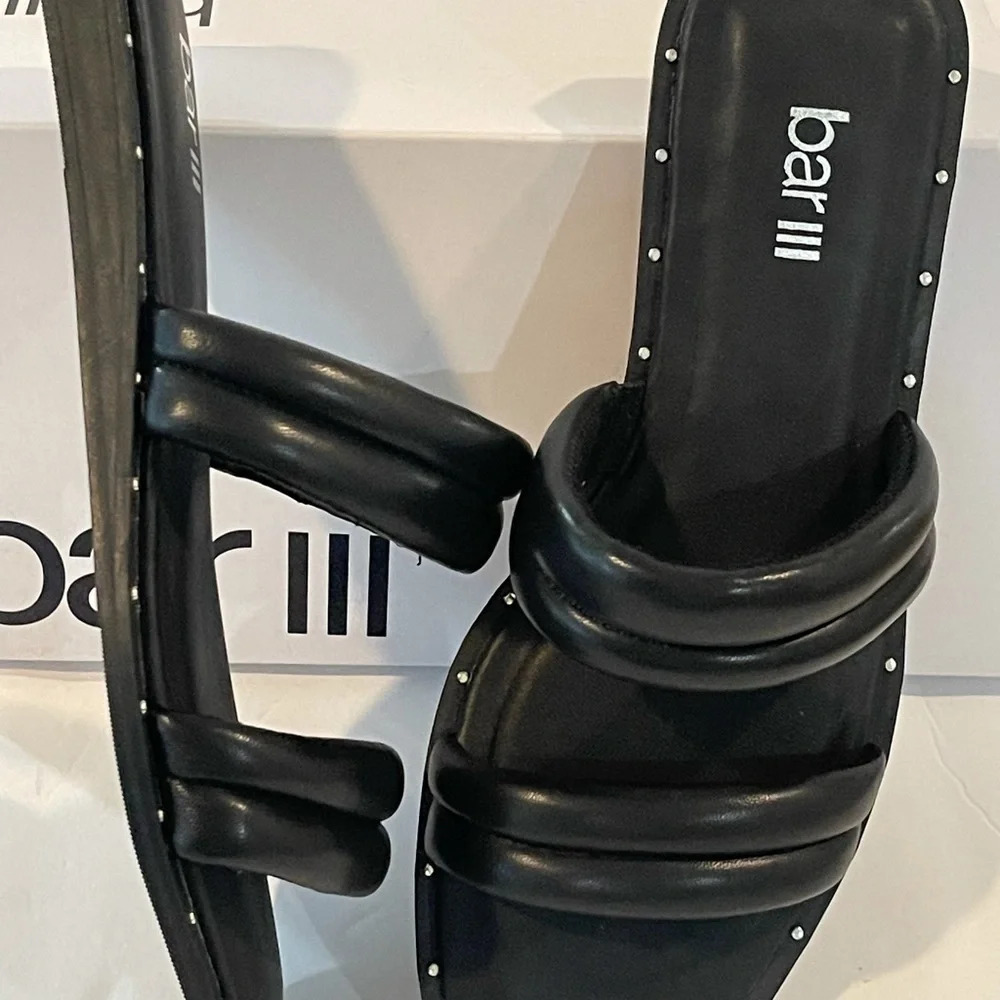 Bar III Womens Solid Slip-On Casual Pool Slides Sandals Orange size 6.5 M